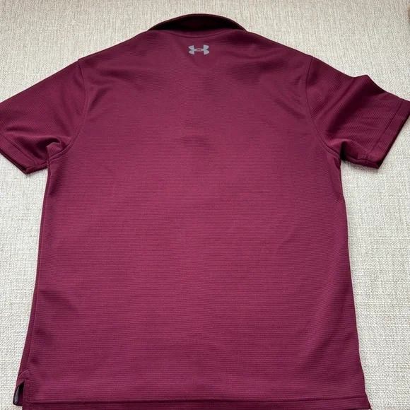 Under Armour Men's Tech Golf Polo Maroon, Size Medium - Picture 15 of 15